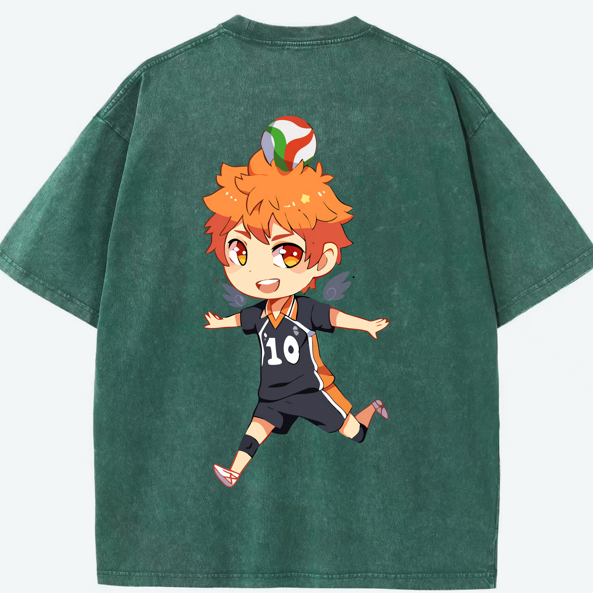 （画像用） ハイキュー!! Haikyu!! 綿100% ヴィンテージ風 半袖Tシャツ（背面プリント）